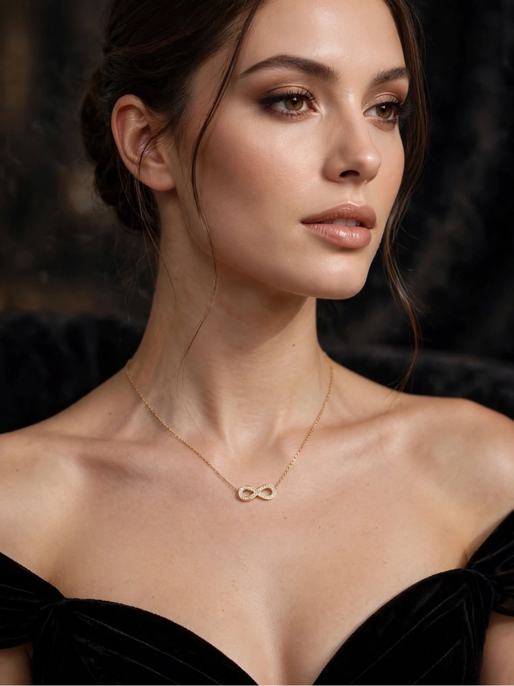 Delicate Gold Infinity Necklace for Women